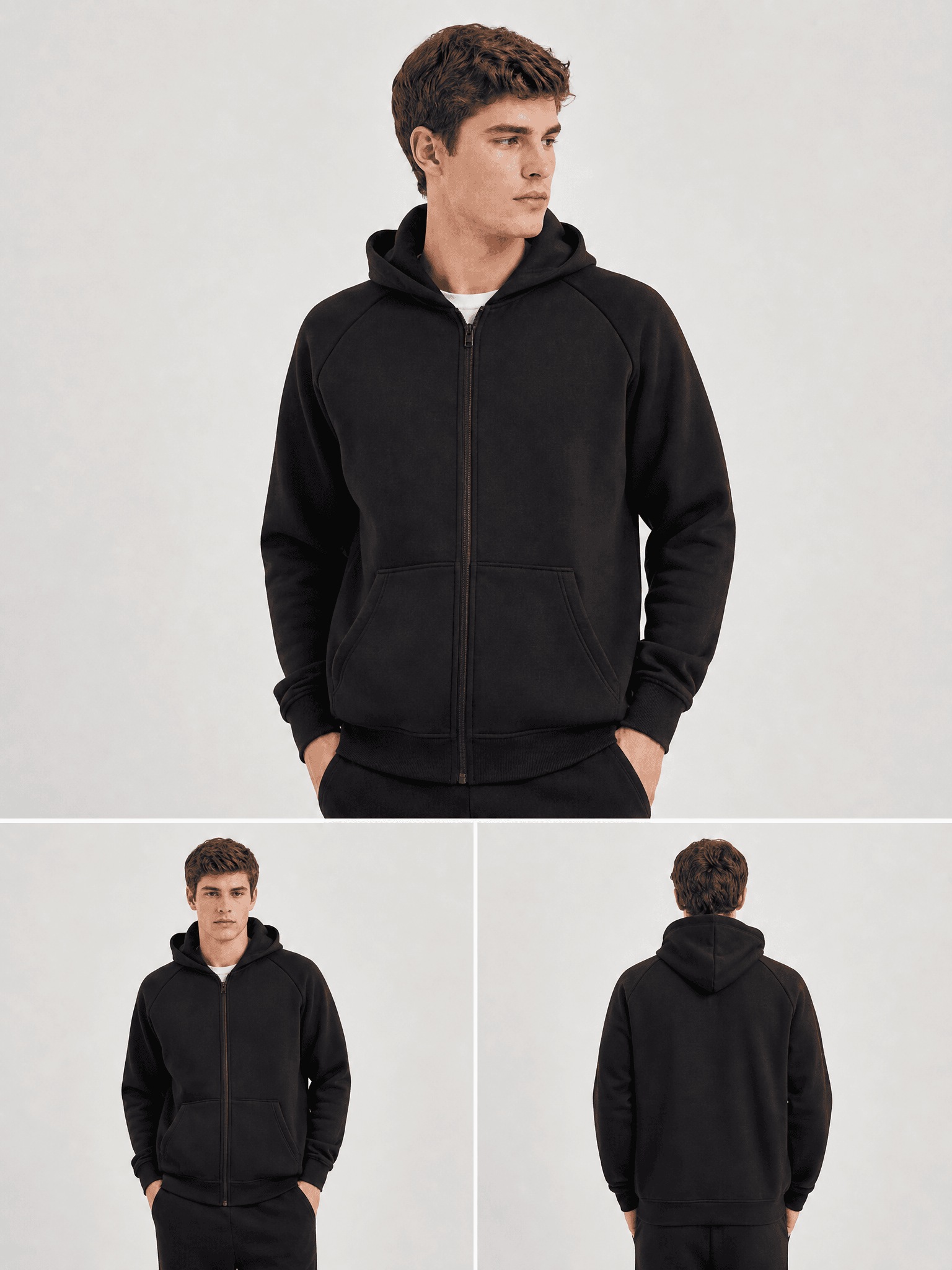 Fermuarlı Kapüşonlu Sweatshirt